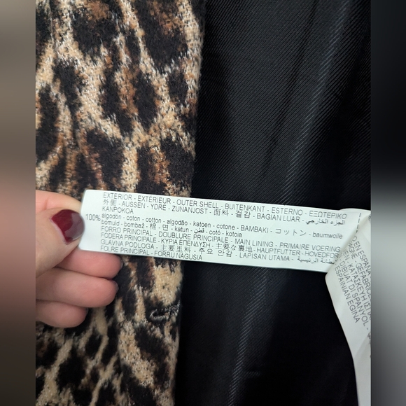 Zara Animal Print Coat - Picture 6 of 13